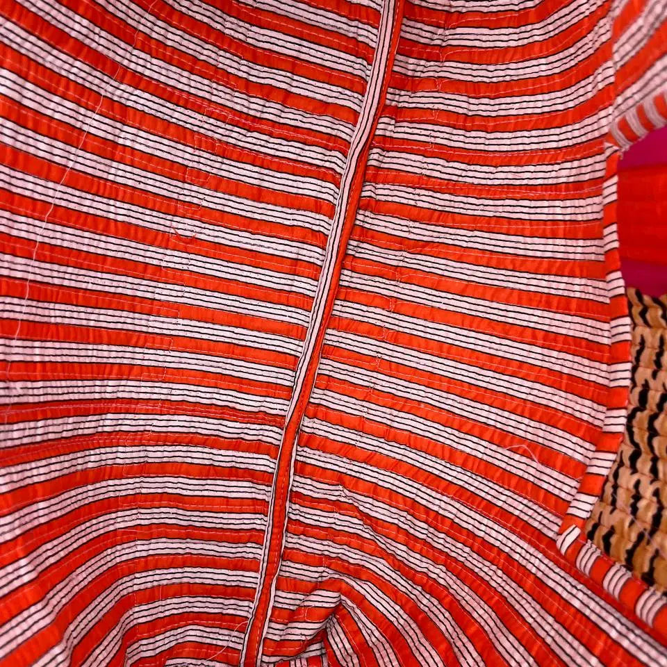 Quilted Tote Bag | Red Tiger