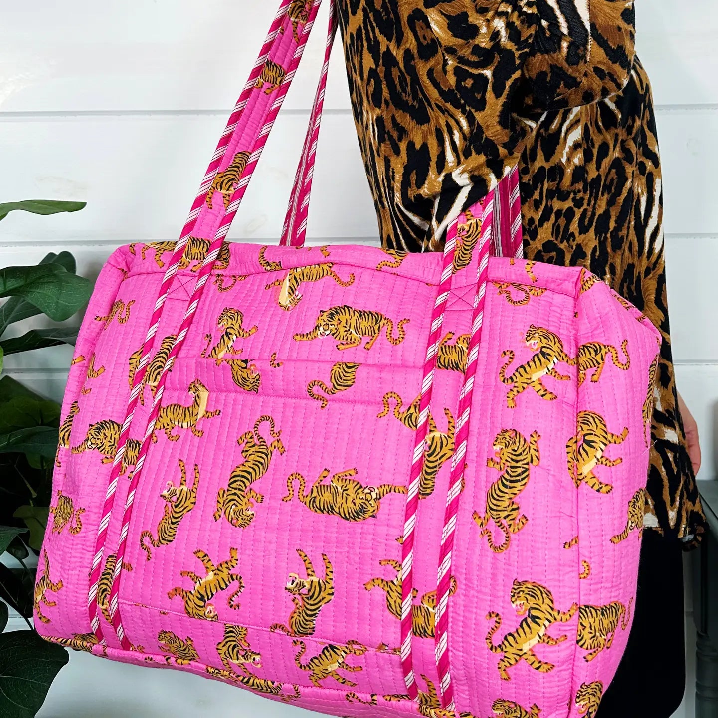 Pink Tiger Qulited Weekender