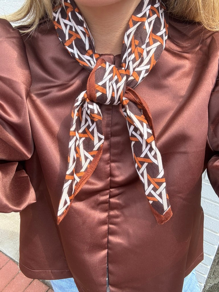 Brown Neck Scarf