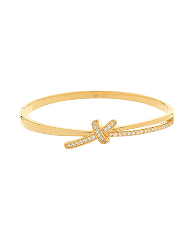 Knotted Diamond Bangle
