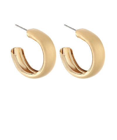 Bold Hoops - Matte Gold
