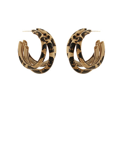 Cheetah Triple Hoops
