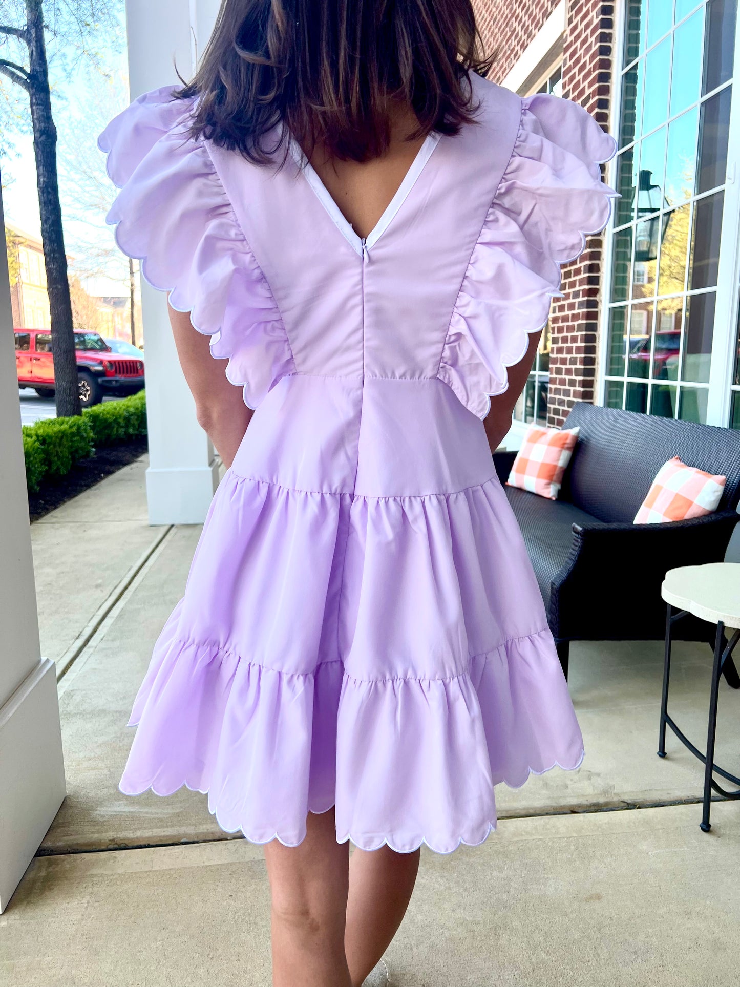 Lavender Lush Scalloped Dress