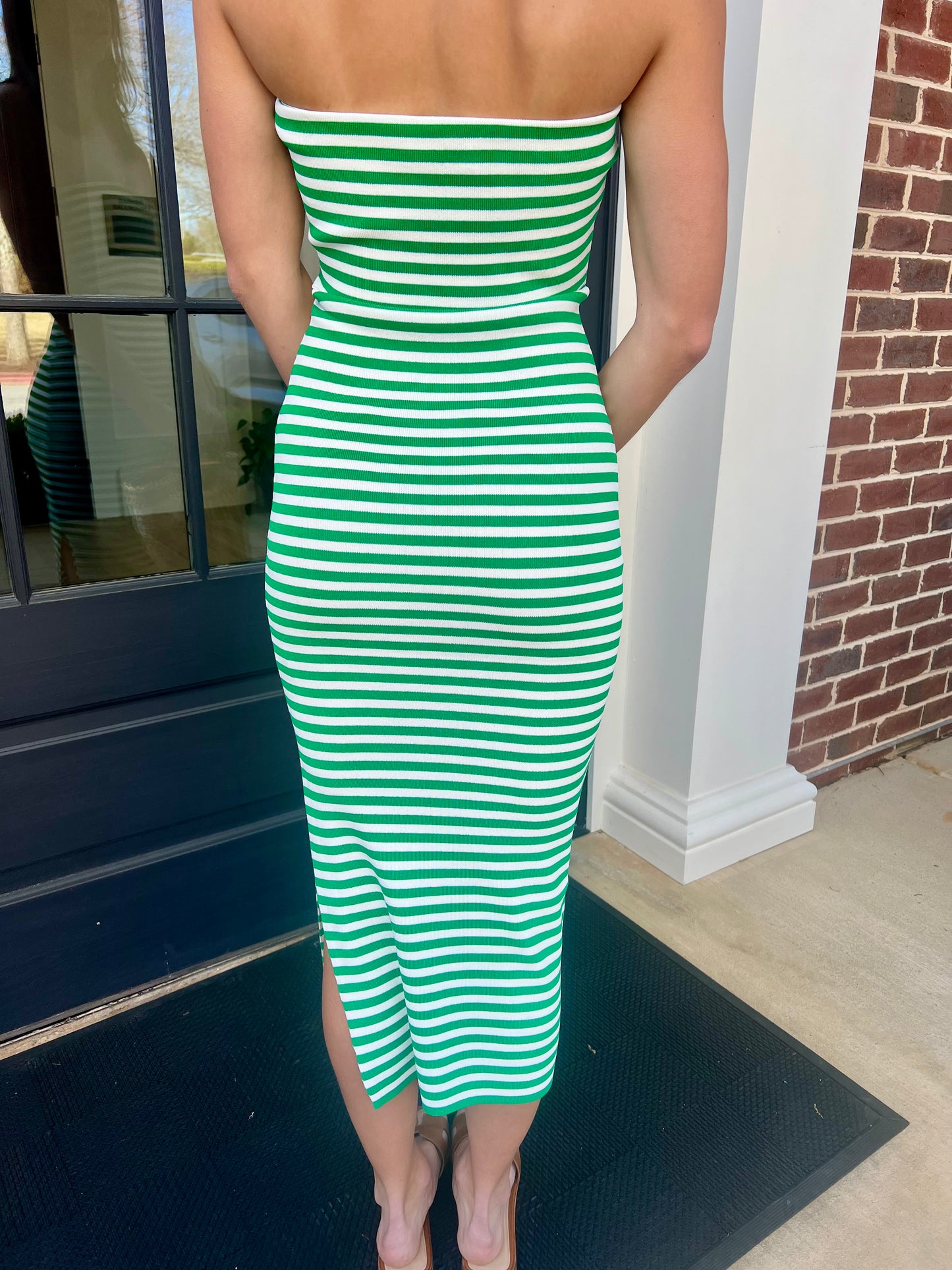 Green Stripes Midi