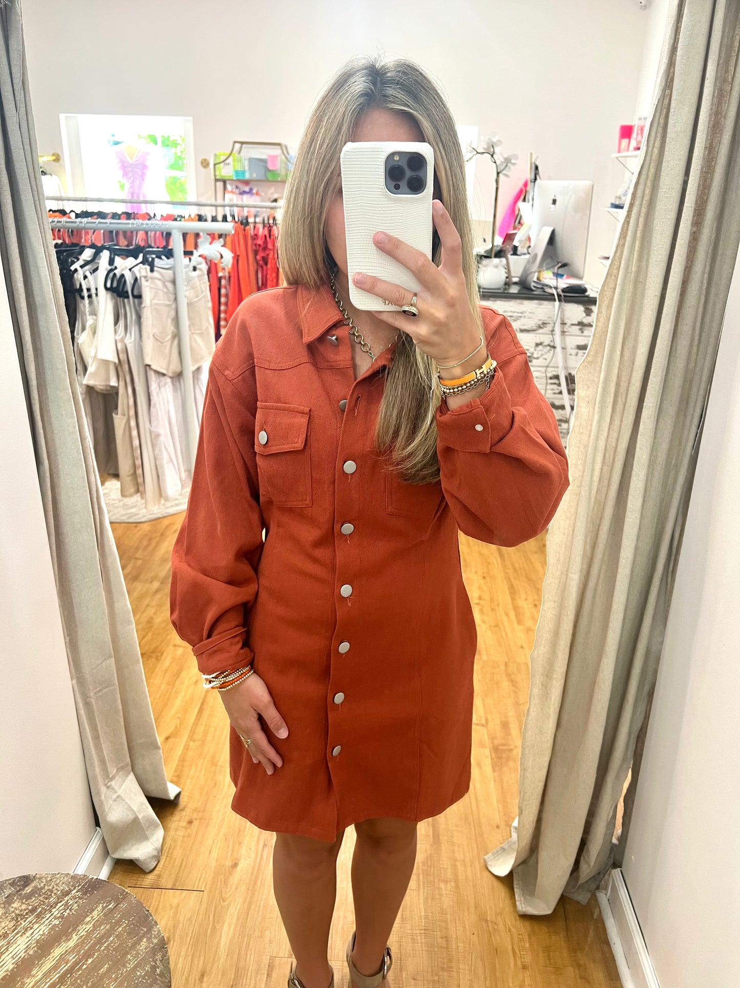 Cinnamon Spice Cargo Dress