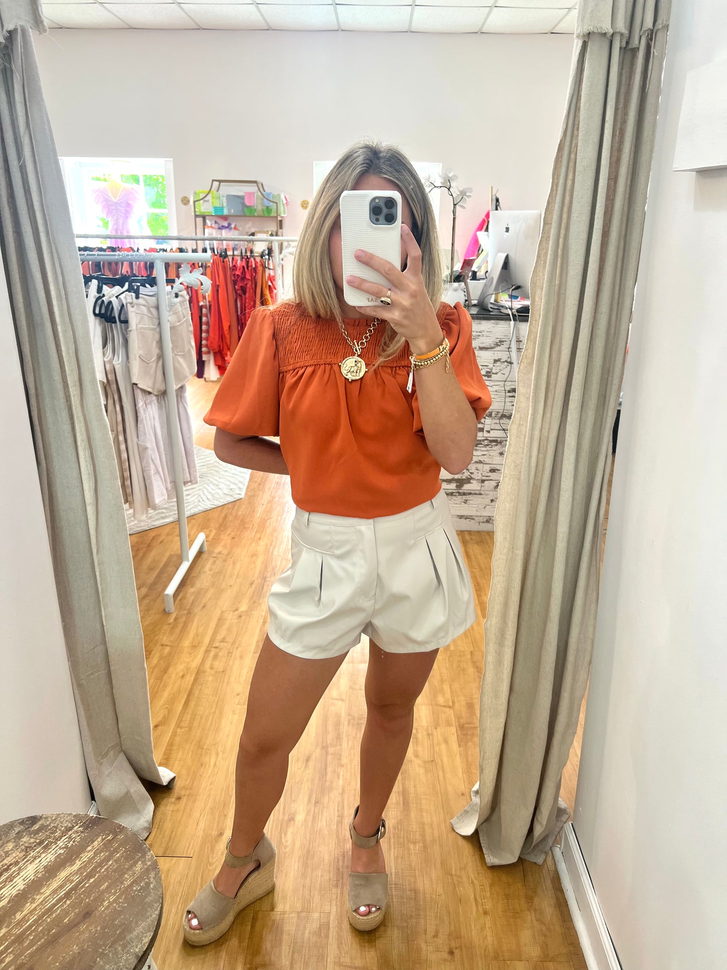 Emmie Leather Shorts