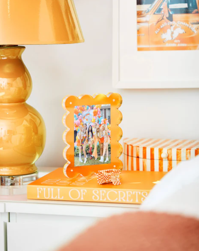 Neon Orange Acrylic Frame