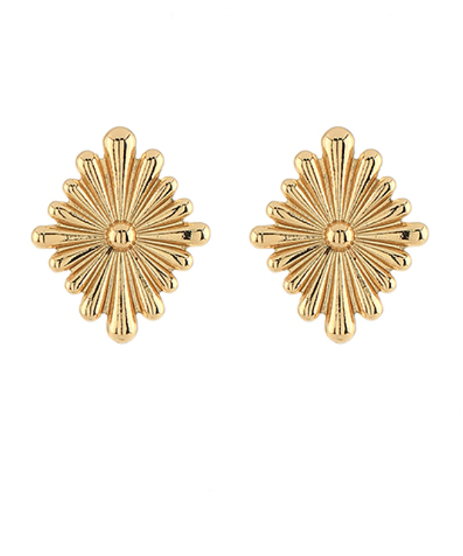 Gold Starburst Earrings