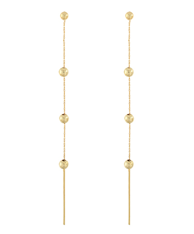 Golden Cascade Bead Earrings