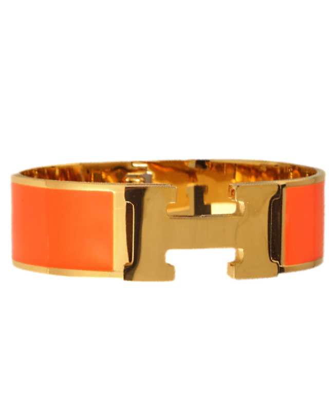 Orange Statement Hinge Bracelet