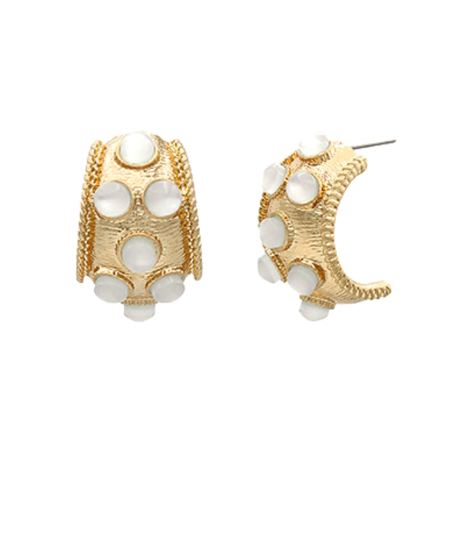 Maria Earrings - White