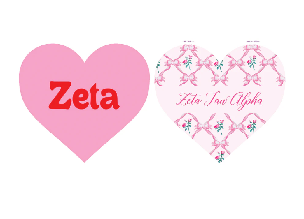 Sorority Acrylic Heart Coaster