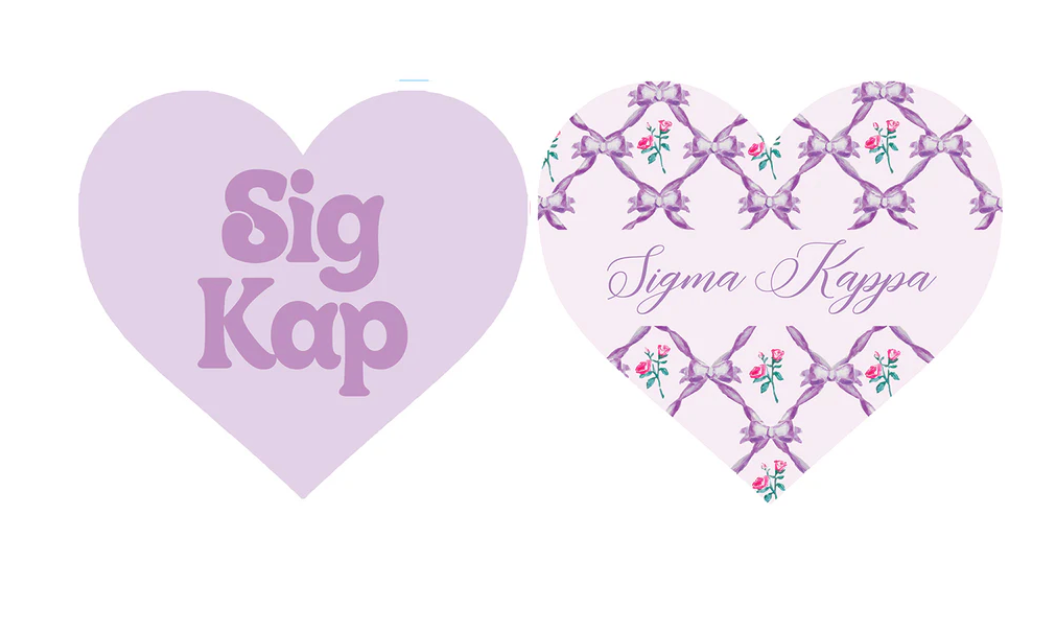 Sorority Acrylic Heart Coaster