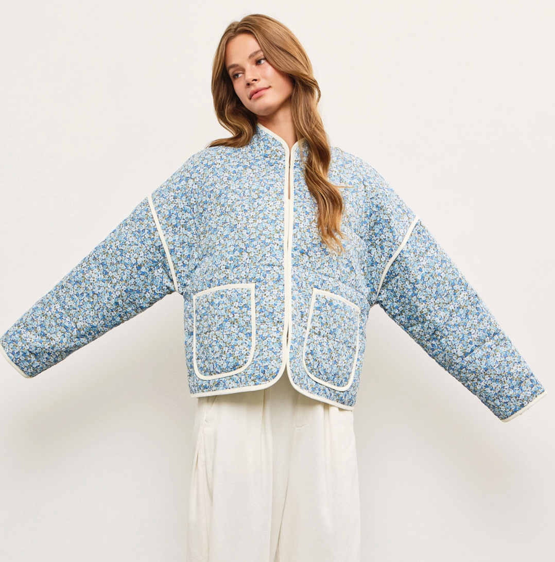Magnolia Bloom Quilted Jacket