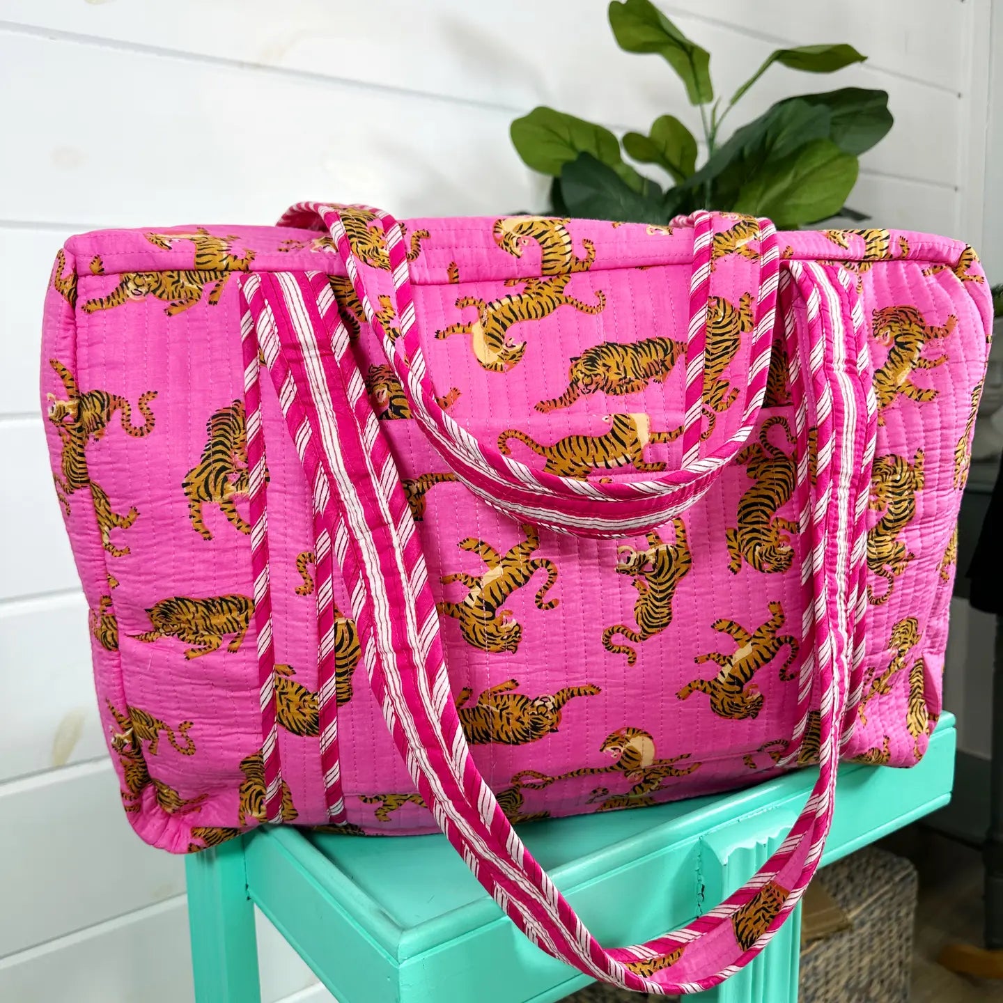 Pink Tiger Qulited Weekender