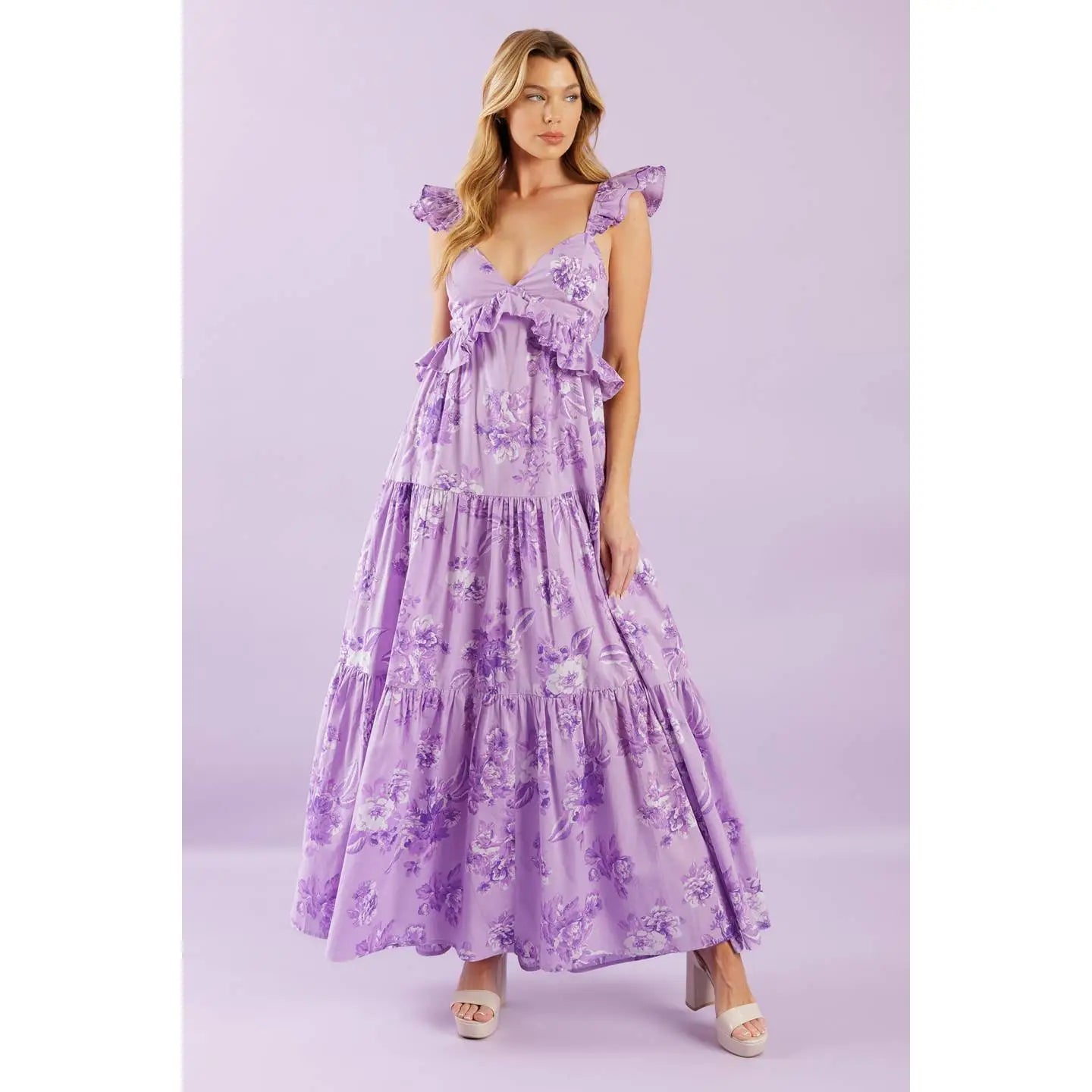Lavender Cascade Dress