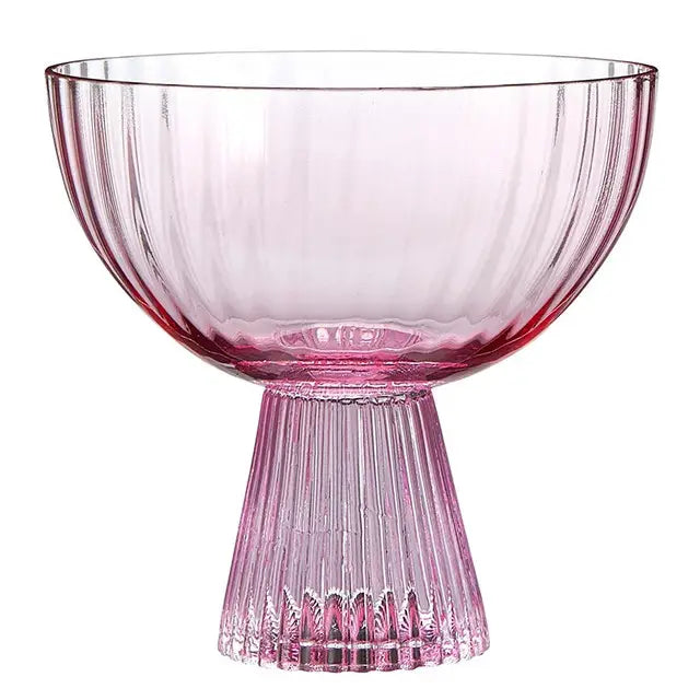 Slant Pink Coupe Glass