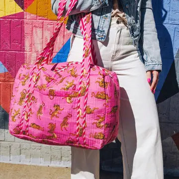 Pink Tiger Qulited Weekender