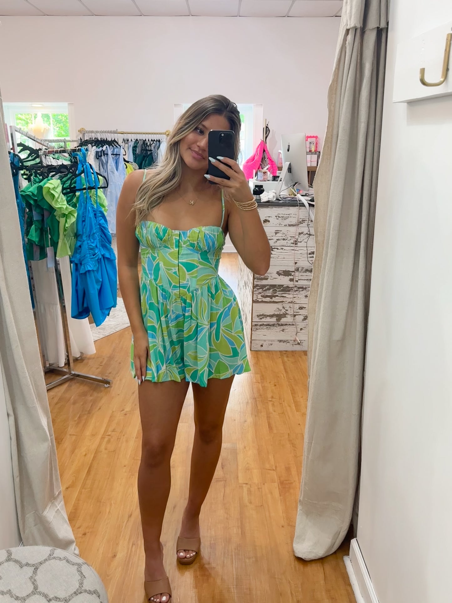 Limes and Oceans Mini Romper