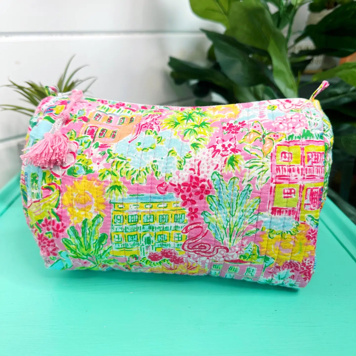 Summertime Quilted Makeup Bag