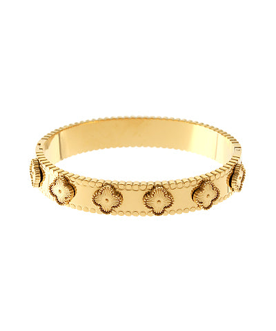 Gold Clover Bangle