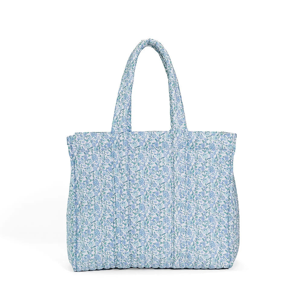 QUILTED GO GO TOTE - HAMPTONS FLORAL - TRVL