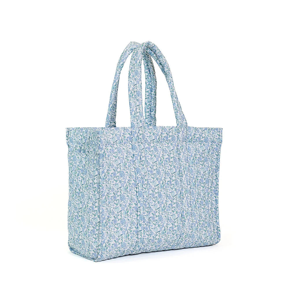 QUILTED GO GO TOTE - HAMPTONS FLORAL - TRVL