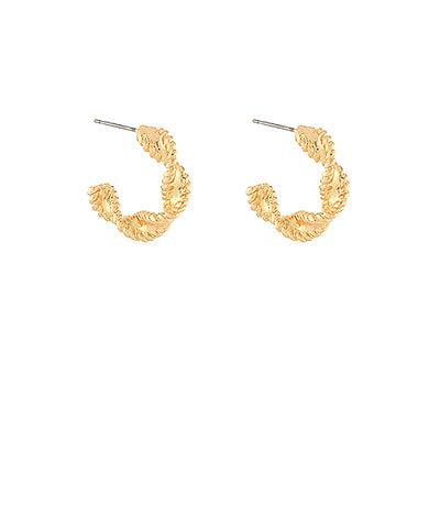 Gold Twist Hoops