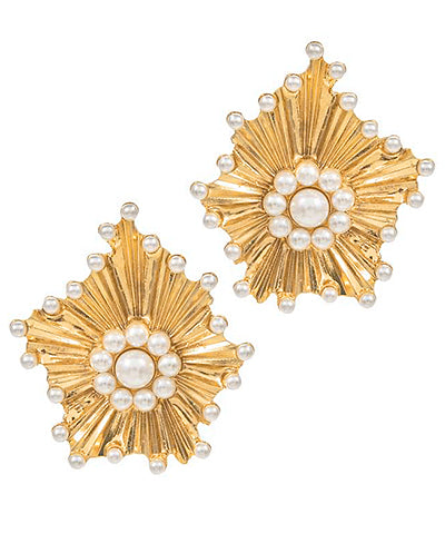 Pearl Flower Earrings