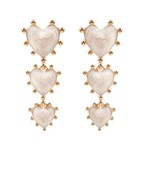 Pearl Heart Drop Earrings