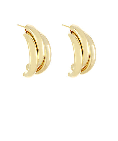 Tubed Open Hoop Earrings