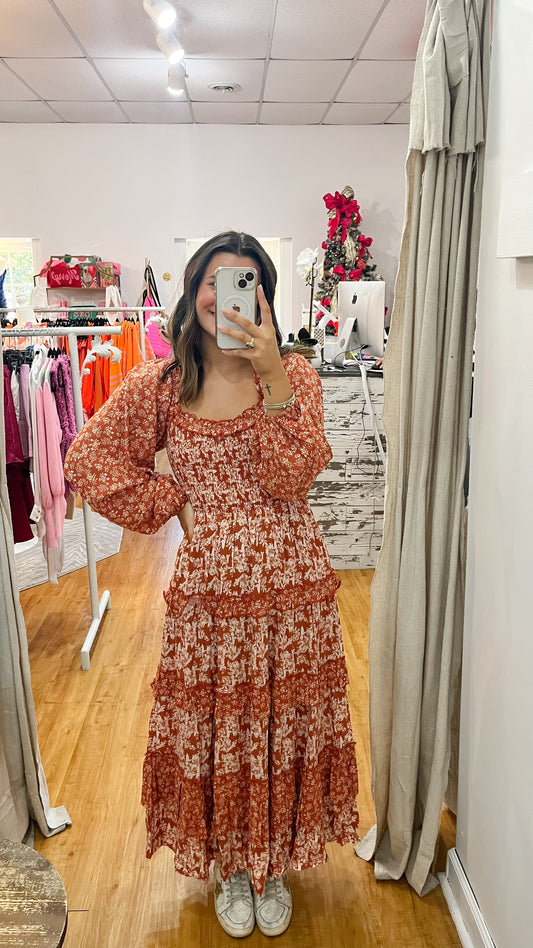 Rust Floral Maxi