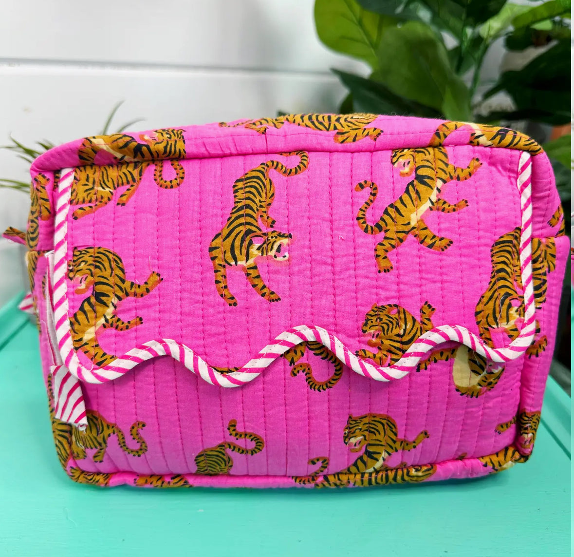 Ruffled Tiger Makeup Bag