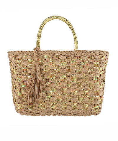 Woven Straw Tote