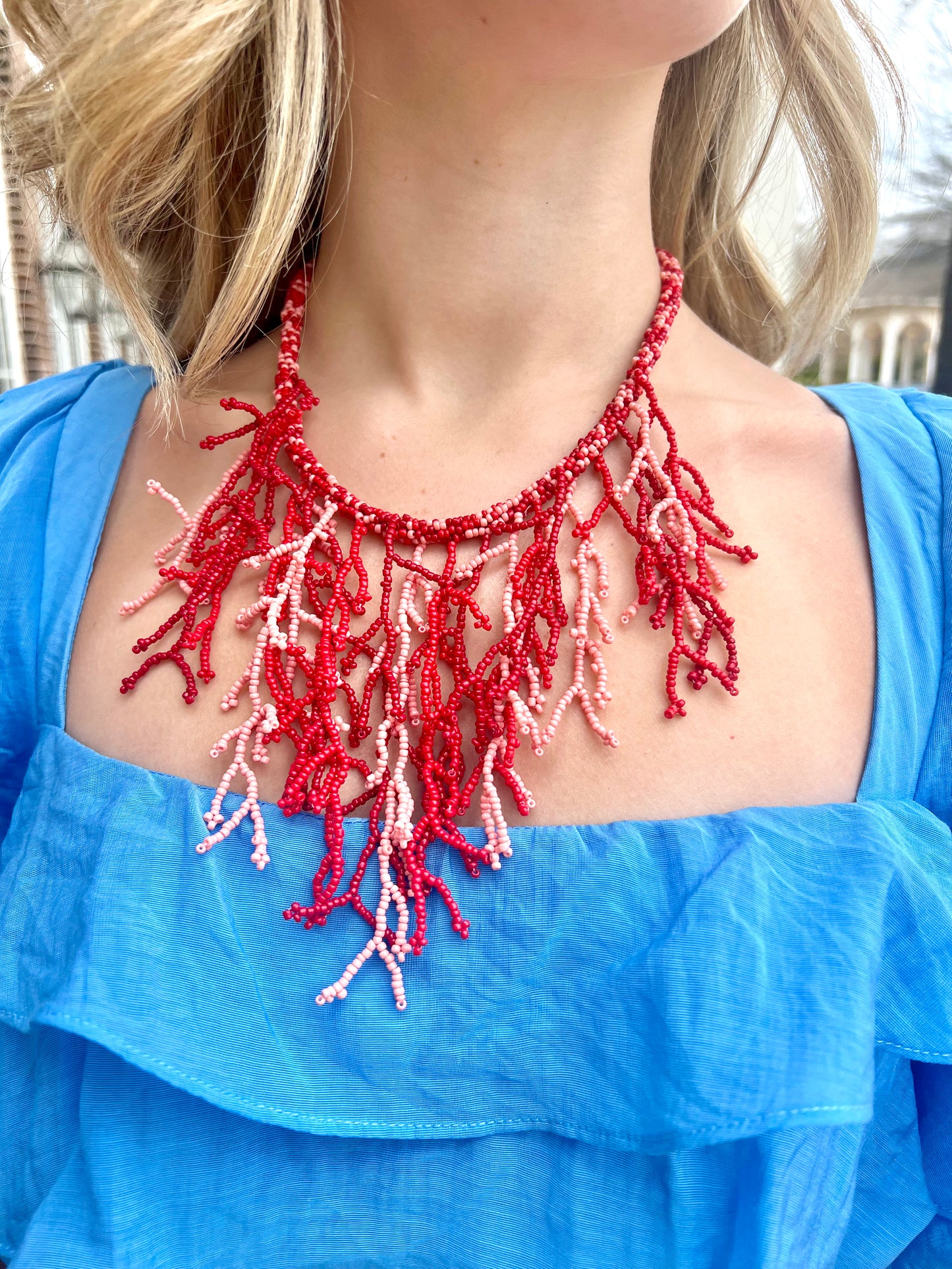 Coral & Sun Necklace