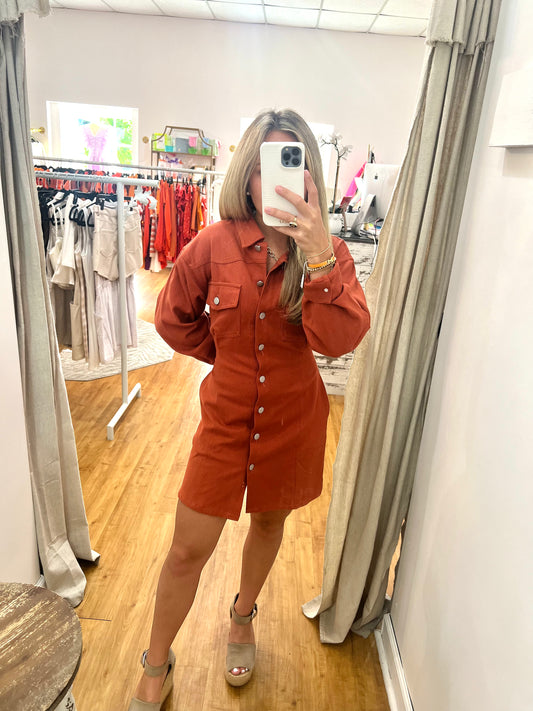 Cinnamon Spice Cargo Dress