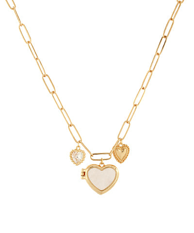 Heart Locket Charm Necklace