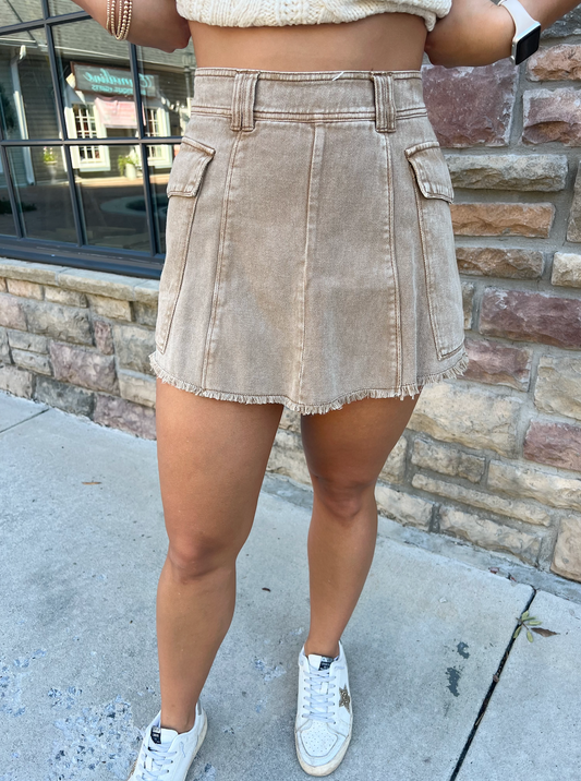 Cinnamon Flare Skort