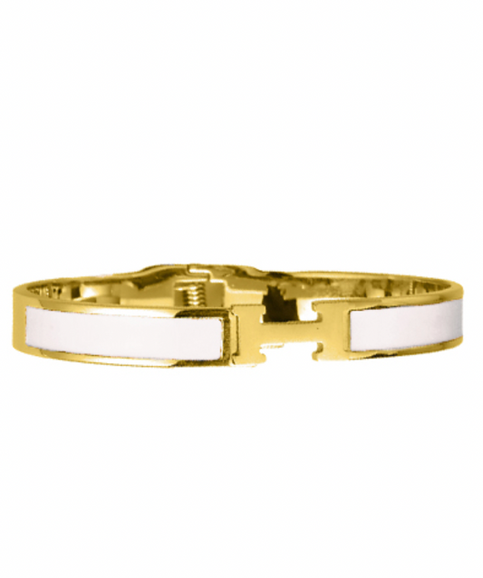 White Hinge Bracelet