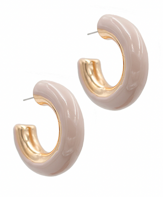 Lottie Hoops - Taupe