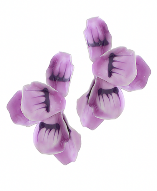 Purple Petals Earrings