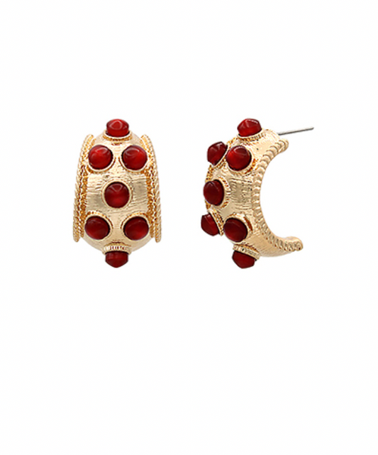 Maria Earrings - Red