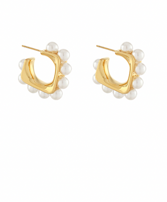 Timeless Pearl Hoops