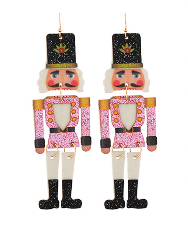 Glitter Nutcracker Earrings