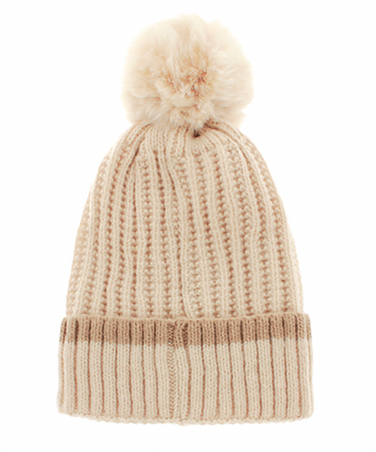 Pom Pom Beanie - Ivory