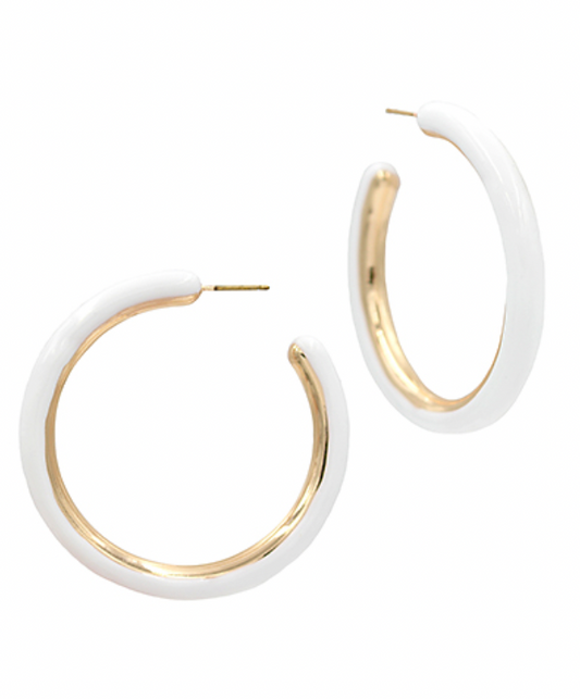 Mary Hoops - White