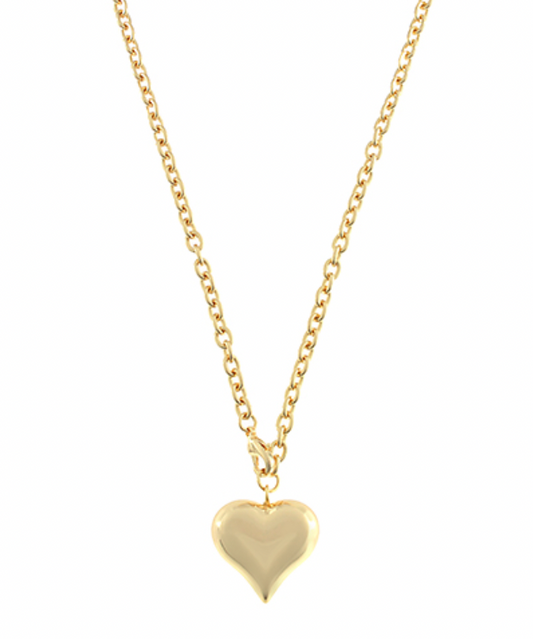 Puffy Heart Pendant Necklace