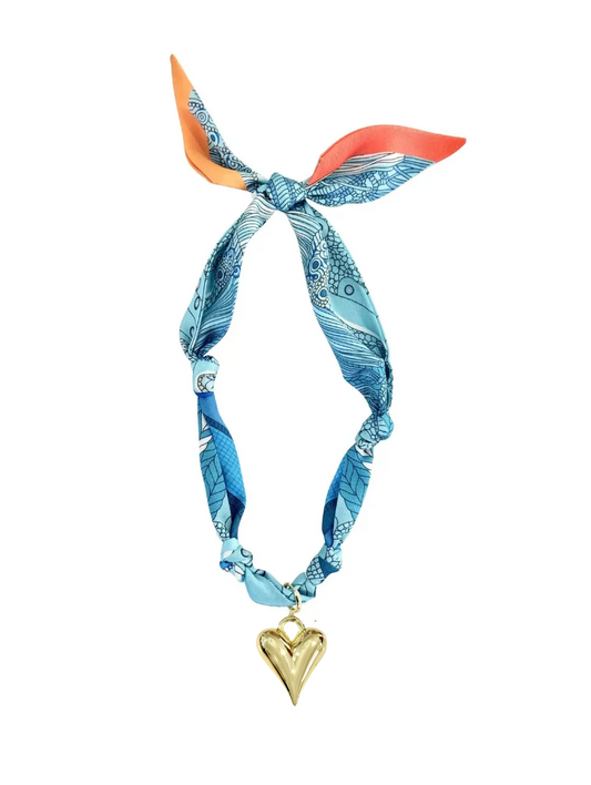 Seas Your Heart Scarf Necklace