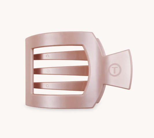Teletie Square Flat Clip Medium - Pearly Pink