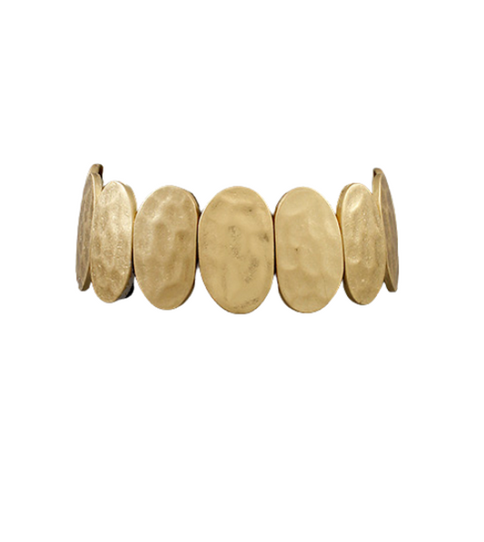 Hammered Oval Bracelet
